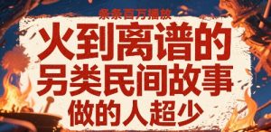 火到离谱的另类民间故事，条条百W播放，做的人超少-水滴知识网