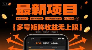 最新挂G项目:谁都能做,操作简单到爆,24 小时全自动运行,日入3位数,多号矩阵收益无上限【揭秘】-水滴知识网