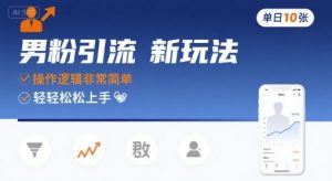 男粉引流新玩法,操作逻辑非常简单,单日10张轻轻松松-水滴知识网
