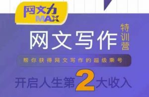 网文力Max 网文写作课,10节干货理论结合案例,开启第二收入-水滴知识网