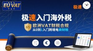 极速入门海外税,欧洲VAT财税合规,从0到1入门跨境电商财税-水滴知识网