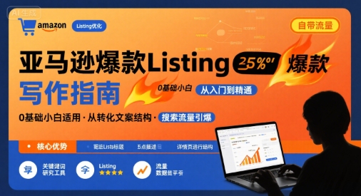 亚马逊爆款Listing写作方法,亚马逊0基础小白也能写爆款自带流量的Listing-水滴知识网
