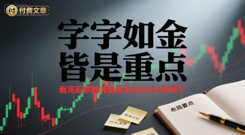 付费文章:字字如金 皆是重点, 看完后 你就清楚该怎么在大A布局了-水滴知识网