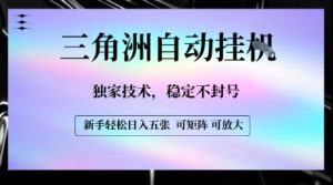 【三角洲自动挂G】独家技术，稳定不封号，轻松日入五张【揭秘】-水滴知识网