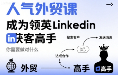 人气外贸课-成为领英Linkedin获客高手，你需要做对什么-水滴知识网