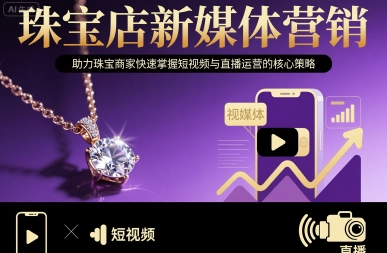 珠宝店新媒体营销，助力珠宝商家快速掌握短视频与直播运营的核心策略-水滴知识网
