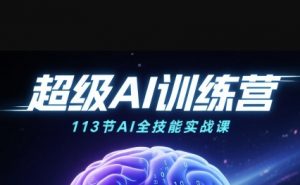 超级AI视频:绘画、带货、职场全场景113节通关课,解锁AI无限可能,开启精彩AI之旅-水滴知识网
