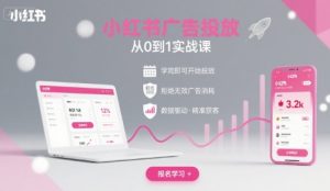 小红书广告投放从0到1的实战课,学完即可开始投放,拒绝无效广告消耗-水滴知识网