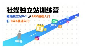 社媒独立站训练营,跑通独立站0-1,3天0基础入门-水滴知识网