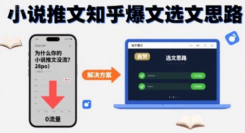 为什么你的小说推文没流量？小说推文知乎爆文选文思路-水滴知识网