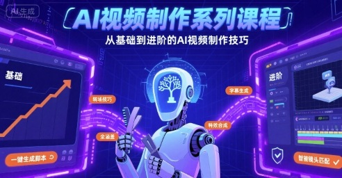 AI视频制作系列课程,从基础到进阶的AI视频制作技巧全涵盖-水滴知识网