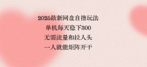 2025最新网盘自撸玩法,单机每天稳下3张,无需流量和拉人头,一个人就可轻松矩阵,全网独一份【揭秘】-水滴知识网