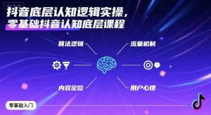 抖音底层认知逻辑实操,零基础抖音认知底层课程-水滴知识网