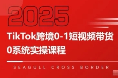 TikTok跨境0-1短视频带货，系统拆解TikTok跨境带货全链路，实现跨境可持续盈利-水滴知识网