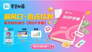 B站哔哩哔哩带货秘籍,新风口,抢占红利,单月轻松破万【附SOP手册】-水滴知识网