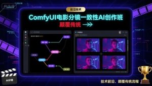 ComfyUI电影分镜一致性AI创作班，前沿技术，颠覆传统-水滴知识网