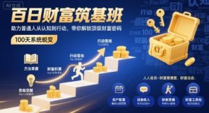 百日财富筑基班,助力普通人从认知到行动,带你解锁顶级财富密码-水滴知识网