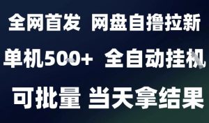 2025最新九月网盘自撸拉新，全自动运行，解放双手，日入5张+，小白可玩，批量操作【揭秘】-水滴知识网