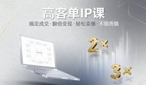 高客单IP课,搞定成交,搞定高客单IP,翻倍变现,轻松卖爆,不销而销-水滴知识网