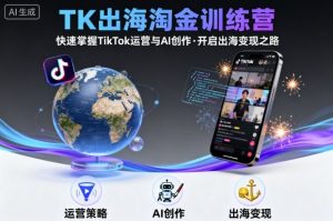 TK出海淘金训练营，助你快速掌握TikTok运营与AI创作，开启出海变现之路-水滴知识网
