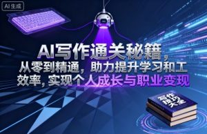 AI写作通关秘籍，从零到精通，助力提升学习和工作效率，实现个人成长与职业变现-水滴知识网
