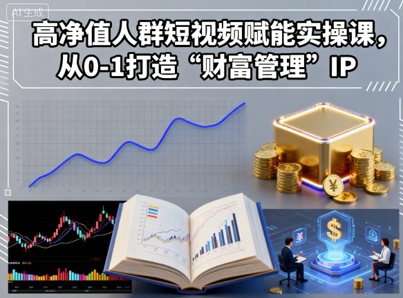 高净值人群短视频赋能实操课，从0-1打造“财富管理”IP-水滴知识网