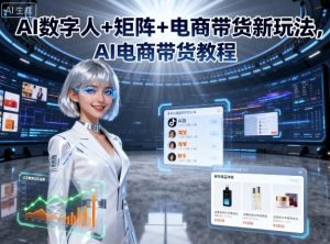AI数字人+矩阵+电商带货新玩法,AI电商带货教程-水滴知识网
