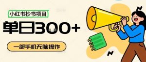 小红书抄书项目，无脑操作，一天3张-水滴知识网