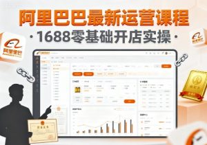 阿里巴巴最新运营课程,1688零基础开店实操-水滴知识网