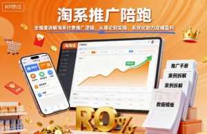 淘系推广陪跑，全维度讲解淘系付费推广逻辑，从理论到实操，系统化助力店铺盈利-水滴知识网