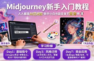 midjourney新手入门教程:人人都是AI艺术家,新手小白也能变身艺术大师-水滴知识网
