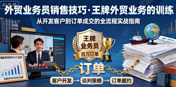 外贸业务员销售技巧，王牌外贸业务的训练-水滴知识网