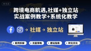 跨境电商新机遇，社媒+独立站，实战案例教学+系统化教学-水滴知识网
