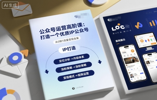 公众号运营高阶课,打造一个优质IP公众号-水滴知识网