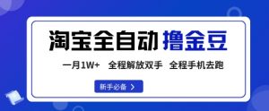 淘宝菜鸟全自动撸金豆，轻松月入1W+，全程手机去跑，操作简单【揭秘】-水滴知识网