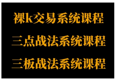 裸K体系、三点体系、三板体系三套系统课程，从基础到进阶，助力交易者构建系统化交易思路-水滴知识网