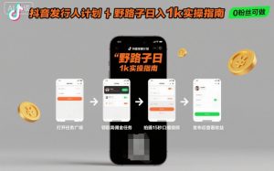 抖音发行人计划全新野路子玩法，随时随地，只要有手机，就能操作，日入1k+【揭秘】-水滴知识网