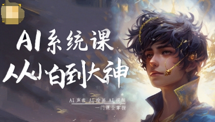 AI系统课程,从小白到大神系统学AI,AI声音-AI绘画-AI视频一门课全掌握-水滴知识网