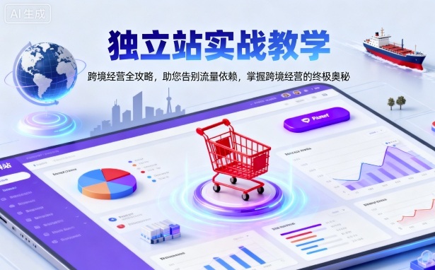 独立站实战教学，跨境经营全攻略，助您告别流量依赖，掌握跨境经营的终极奥-水滴知识网