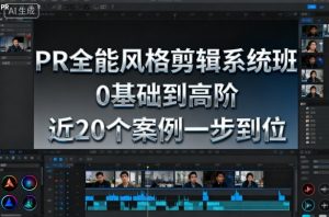 PR全能风格剪辑系统班，0基础到高阶，近20个案例一步到位-水滴知识网