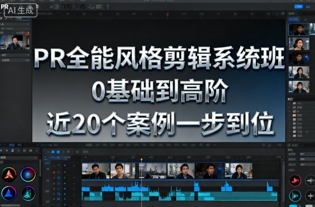 PR全能风格剪辑系统班，0基础到高阶，近20个案例一步到位-水滴知识网