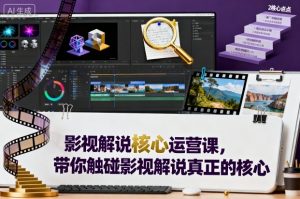 影视解说核心运营课,带你触碰影视解说真正的核心-水滴知识网