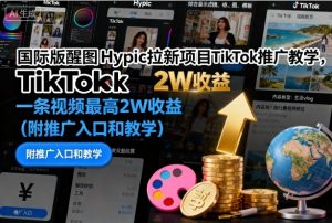 国际版醒图Hypic拉新项目TikTok推广教学,一条视频最高2W收益(附推广入口和教学)-水滴知识网