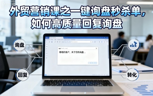 外贸营销课之一键询盘秒杀单,如何高质量回复询盘-水滴知识网
