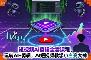 短视频Ai剪辑全套课程,玩转AI+剪辑,AI短视频教学小白变大神-水滴知识网