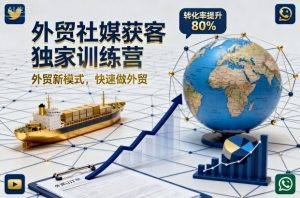 外贸社媒获客独家训练营,外贸新模式,快速做外贸-水滴知识网