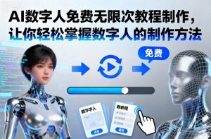 AI数字人免费无限次教程制作，让你轻松掌握数字人的制作方法-水滴知识网