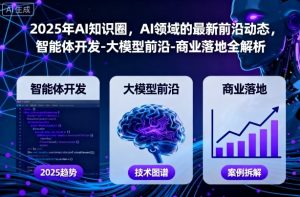 2025年AI知识圈,AI领域的最新前沿动态,智能体开发-大模型前沿-商业落地全解析-水滴知识网
