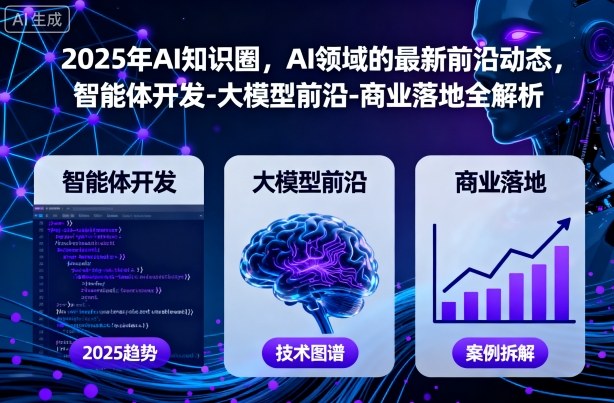 2025年AI知识圈,AI领域的最新前沿动态,智能体开发-大模型前沿-商业落地全解析-水滴知识网