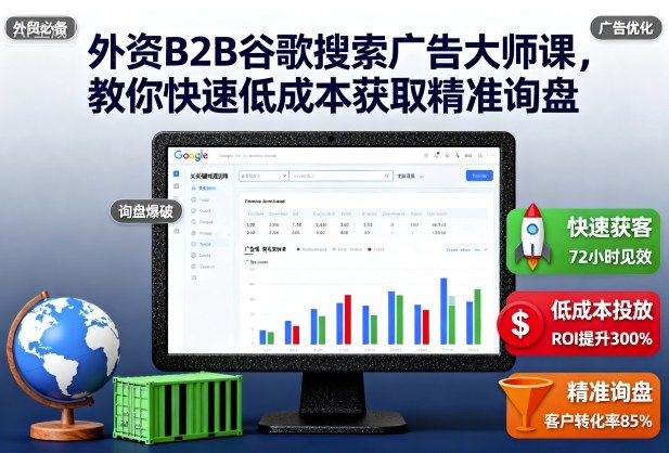 外资B2B谷歌搜索广告大师课,教你快速低成本获取精准询盘-水滴知识网